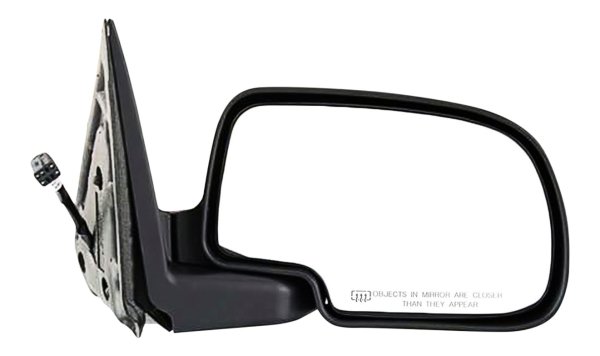 Chrome Mirror for Chevrolet Silverado/GMC Sierra 1999-2002, Right (Passenger) Side, Non-Towing, Power Control, Manual Folding, Heated, Replacement