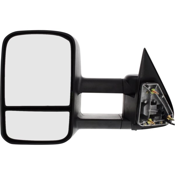 Towing Mirror for Chevrolet Silverado/GMC Sierra 1999-2006, Left (Driver), Power Operated, Manual Folding, Heated, Textured, without Signal Light, Replacement