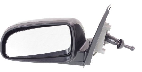 Manual Remote Mirror for Chevrolet AVEO 2007-2011 Sedan, Left (Driver), Manual Folding, Non-Heated, Paintable, without Auto Dimming, Blind Spot Detection, Memory, and Signal Light, Replacement