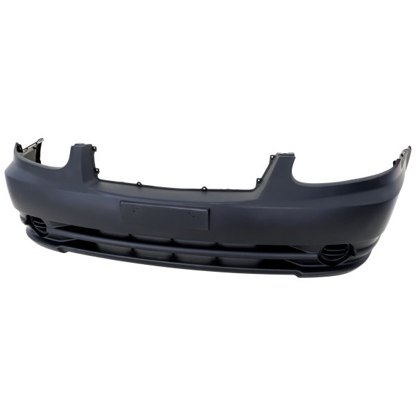 Front Bumper Cover for Hyundai Accent 2003-2006, Primed (Ready to Paint), Without Fog Light Holes, Hatchback/Sedan, Replacement