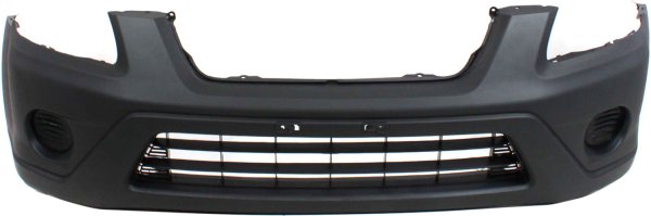 Front Bumper Cover for 2005-2006 Honda CR-V, Textured, EX/LX Models, Designed for Vehicles Built in Japan/UK, Without Fog Light Holes, Replacement