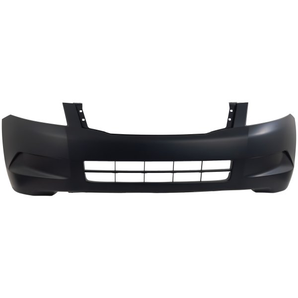Front Bumper Cover for 2008-2010 Honda Accord, Primed (Ready to Paint), Without Fog Light Holes, 4 Cylinder, Sedan, Replacement