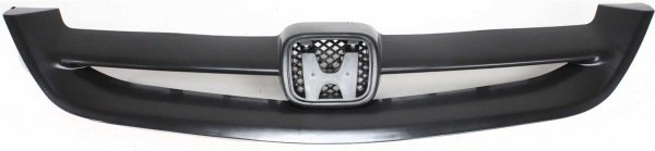 Grille for Honda Civic 2001-2003, Made from Durable Polypropylene, Black Shell and Insert, Coupe Design, Replacement