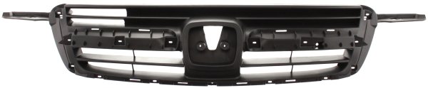 Textured Gray Shell and Insert Plastic Grille for Honda CR-V 2002-2004, without Chrome Moulding, Replacement
