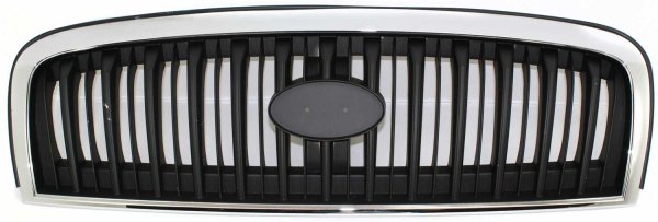 Chrome Shell/Painted Black Insert Grille for 2002-2004 Hyundai Sonata, Replacement