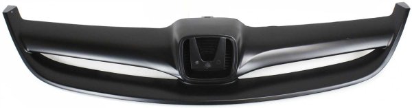 Grille Insert for 2004-2005 Honda Civic, ABS Plastic, Painted Black Shell and Insert, Sedan (Excludes Hybrid Model), Replacement