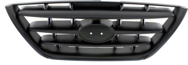 Grille for 2004-2006 Hyundai Elantra, Painted Black Shell and Insert with Fog Lights, Replacement