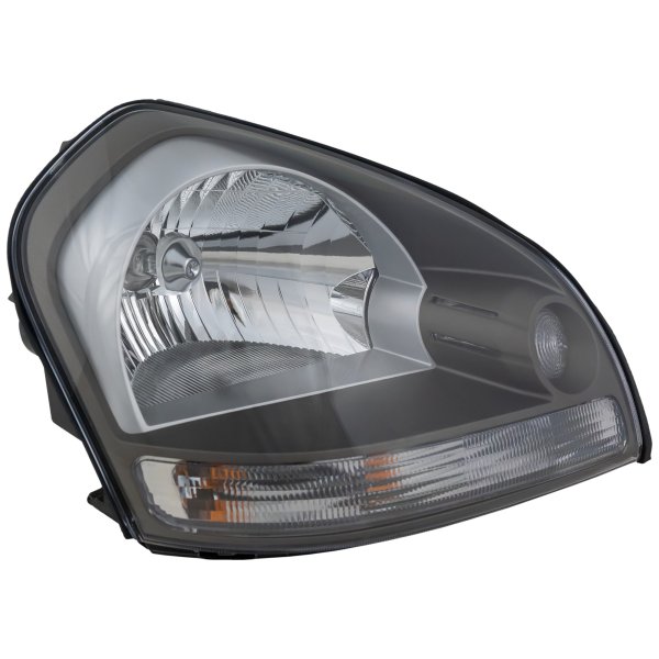 Headlight Assembly for Hyundai Tucson 2005-2009, Right (Passenger) Side, Halogen, with Clear Turn Signal Light, Replacement