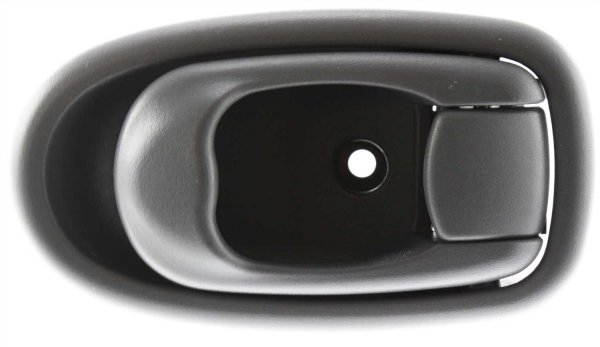 Front Interior Door Handle for Hyundai Elantra, 1999-2000, Left (Driver), Light Gray, Plastic, Compatible with Rear, Replacement