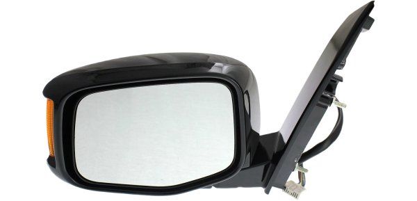 Power Mirror for Honda Odyssey 2011-2013, Left (Driver) Side, Manual Folding, Heated, Textured, with Memory and Signal Light, Touring Model, Replacement