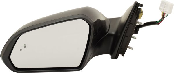Power Mirror for Hyundai Sonata 2015-2017, Left (Driver), Manual Folding, Heated, Paintable, with Blind Spot Detection & Signal Light, without Memory, Replacement