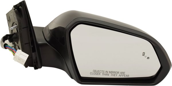 Power Mirror for Hyundai Sonata 2015-2017, Right (Passenger), Manual Folding, Heated, Paintable, with Blind Spot Detection and Signal Light, without Memory, Replacement