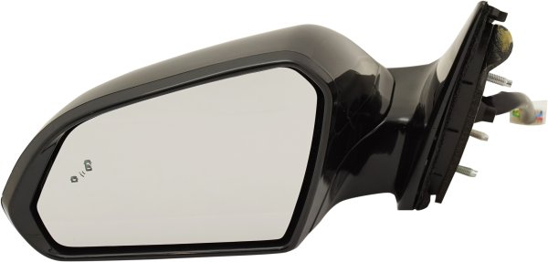 Power Mirror for Hyundai Sonata 2015-2017, Left (Driver), Manual Folding, Heated, Paintable, with Blind Spot Detection, Memory, and Signal Light, Replacement