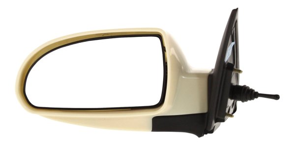 Manual Remote Mirror for Hyundai Elantra 2007-2010, Left (Driver), Manual Folding, Non-Heated, Paintable, without Auto Dimming, Blind Spot Detection, Memory, and Signal Light, Replacement