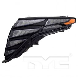 LED Daytime Running Light Assembly for Tucson 2022-2023, Left (Driver) Side Driving Light with Black Trim, SE/SEL Models, USA Built Vehicle, Replacement