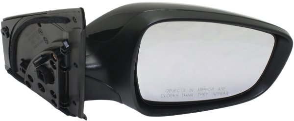 Power Mirror for Hyundai Accent 2012-2017, Right (Passenger), Manual Folding, Heated, Paintable, with In-housing Signal Light, without Auto Dimming, Blind Spot Detection and Memory, Replacement