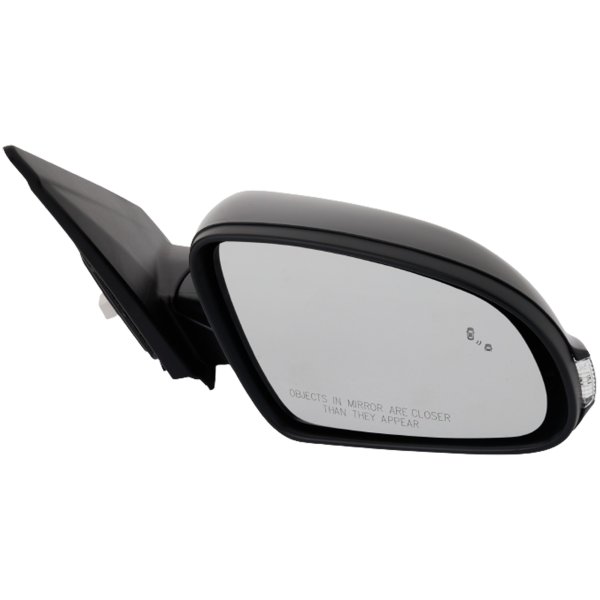 Right (Passenger) Power Mirror for Hyundai Kona 2018-2021, Manual Folding, Heated, Paintable, with Blind Spot Glass, Replacement