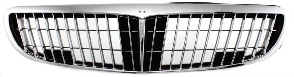 Grille for Hyundai I30 2000-2001, Plastic Material, Chrome Shell with Painted Black Insert, Replacement