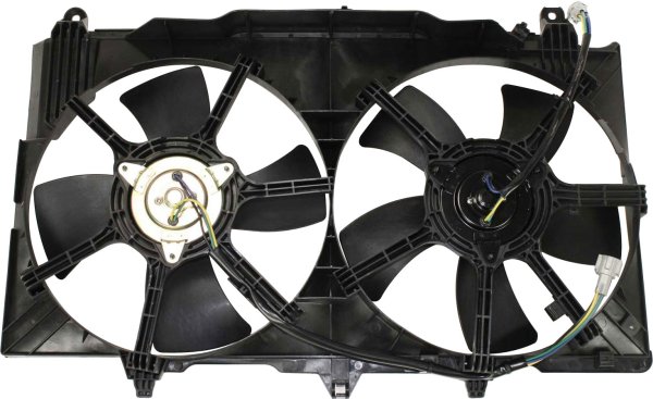 Radiator Fan Assembly for Nissan 350Z (2003-2006), Infiniti G35 Coupe/Sedan (2003-February 2005), Dual Fan, Replacement