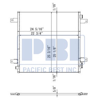A/C Condenser for 2011 - 2013 Infiniti QX56,  921101LA0A, Replacement