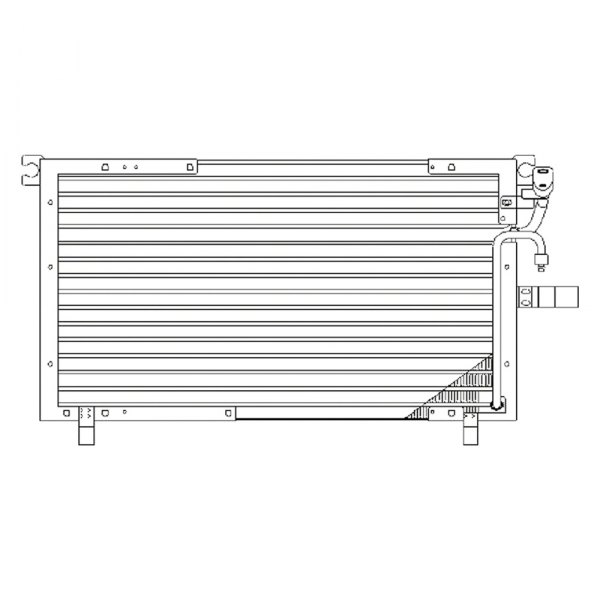 A/C Condenser for 1993 - 1997 Honda Passport, Right (Passenger) Air Conditioning (AC) Condenser,  8970948740, Replacement