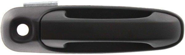 Exterior Front Door Handle for Jeep Grand Cherokee 1999-2004, Liberty 2002-2007, Right (Passenger), Textured Black, with Keyhole, Plastic, Replacement
