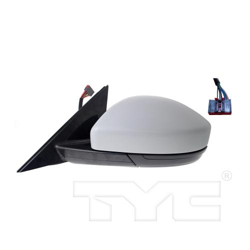 Left (Driver) Outside Side View Mirror for 2017-2019 Jaguar F-Pace, without Blind Spot Information System, without Power Folding Mirrors, with Cover, Paint to Match, Assembly;  T4A5587-PFM, Replacement
