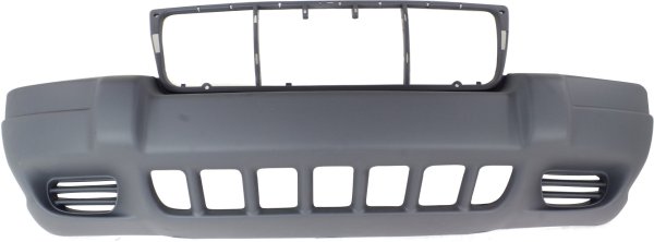 Textured Front Bumper Cover for Jeep Grand Cherokee 1999-2001, Laredo/Sport Models without Fog Light Holes, up to 8-1-01, Replacement