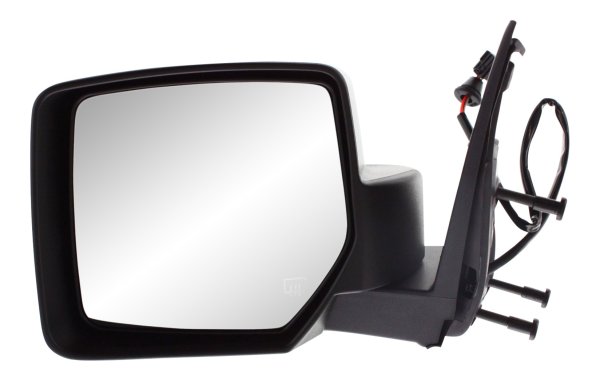 Power Mirror for Jeep Liberty 2008-2012, Left (Driver), Manual Folding, Heated, Textured, without Memory and Prong Connector (with 10-Hole, 5-Pin Plug), Replacement