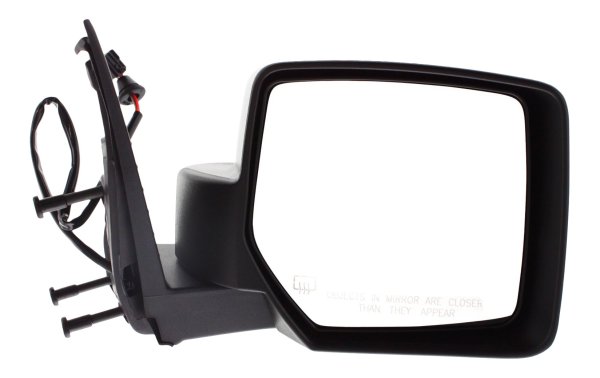 Power Mirror for Jeep Liberty 2008-2012, Right (Passenger), Manual Folding, Heated, Textured, without Memory and Prong Connector (with 10-Hole, 5-Pin Plug), Replacement