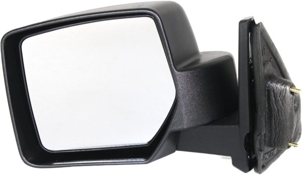 Manual Adjust, Manual Folding Left (Driver) Mirror for Jeep Patriot 2007-2017, Non-Heated, Textured Replacement