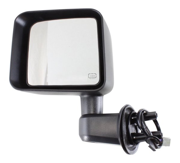 Power Mirror for Jeep Wrangler JK 2011-2013, Left (Driver), Manual Folding, Heated, Textured, Replacement