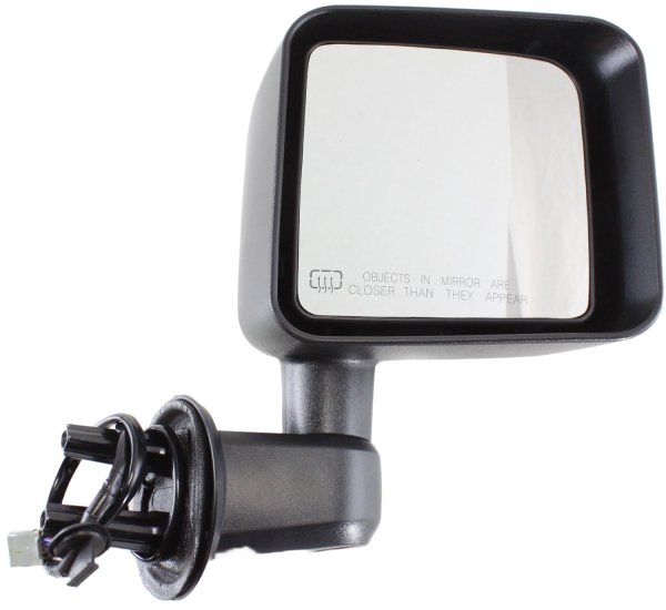 Power Mirror for Jeep Wrangler JK 2011-2013, Right (Passenger), Manual Folding, Heated, Textured Finish, Replacement