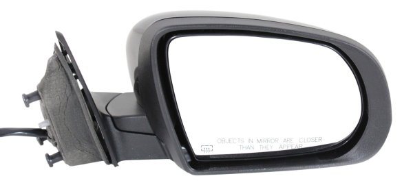 Power Mirror for Jeep Cherokee 2014-2018, Right (Passenger), Manual Folding, Heated, Paintable, without Auto Dimming, Blind Spot Detection, Memory, and Signal Light, Replacement