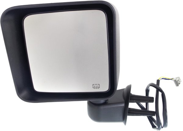 Power Mirror for Jeep Wrangler JK 2014-2014, Left (Driver), Manual Folding, Heated, Textured, Replacement