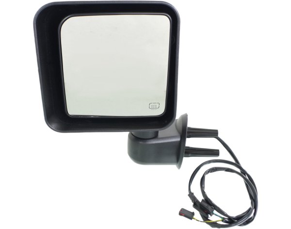 Power Mirror for Jeep Wrangler JK 2015-2018, Left (Driver), Manual Folding, Heated, Textured, Replacement