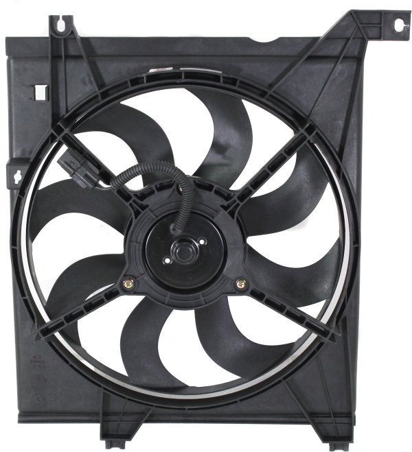 Radiator Fan Assembly for Kia Spectra, New Body Style, 2004-2009, Left (Driver) Side, Replacement
