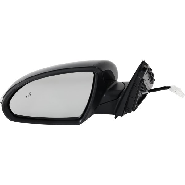 Power Mirror for Kia Optima 2019-2020, Left (Driver) Side, Manual Folding, Heated, Paintable, with Blind Spot Detection, Memory, and Signal Light, Replacement