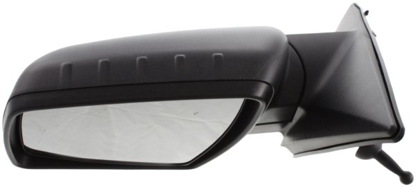 Manual Remote Mirror for Kia Soul 2010-2011, Left (Driver), Manual Folding, Non-Heated, Textured, without Memory, Puddle Light, Signal Light, Replacement