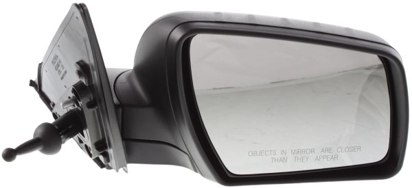 Manual Remote Mirror for Kia Soul 2010-2011, Right (Passenger), Manual Folding, Non-Heated, Textured, without Memory, Puddle Light, Signal Light, Replacement
