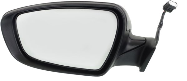 Power Folding Mirror for Kia Forte 2014-2016, Left (Driver), Heated, Paintable, with Puddle and Signal Lights, Sedan, EX Model, Replacement
