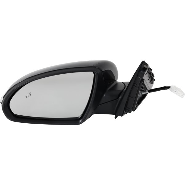 Power Folding Left (Driver) Mirror for KIA OPTIMA 2019-2020, Heated, Paintable, with Blind Spot Detection and Signal Light, without Memory, Excluding Hybrid Model, Replacement