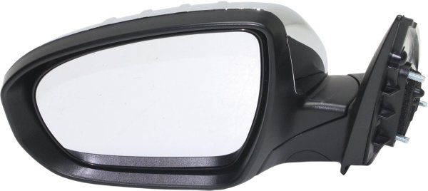 Power Folding, Heated, Chrome Mirror with Signal Light for 2012-2013 Kia Optima, Left (Driver), Excludes Hybrid Model, Suitable for USA Built Vehicle, Replacement