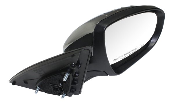 Right (Passenger) Mirror for Kia Optima 2012-2013, US-Built Vehicle, Power-Adjustable, Power Folding, Heated, Chrome, with Signal Light, Excluding Hybrid Model, Replacement