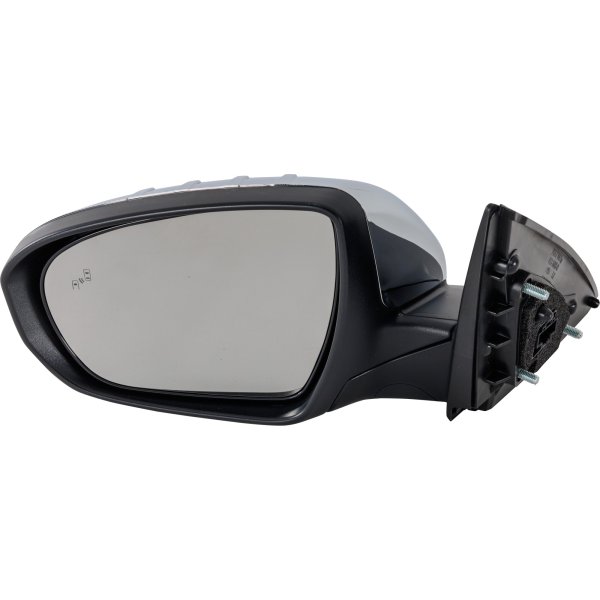 Power Mirror for Kia Optima 2014-2015, Left (Driver) Side, Power Folding, Heated, Chrome, with Blind Spot Glass and Signal Light, USA Built, Excluding Hybrid Model, Replacement