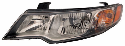 Left (Driver) Headlight Assembly for 2010-2013 Kia Forte Koup, Front Assembly Replacement Housing/Lens/Cover, Composite,  921011M240, Replacement