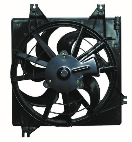 Condenser Fan for 1998 - 2004 Kia Sephia, A/C Condenser Fan Replacement, Includes Motor/Blade/Shroud,  1K2A161710B, Replacement
