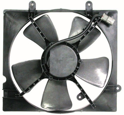 Radiator Cooling Fan Assembly for 2002-2005 Kia Sedona, Includes Motor, Blade, Shroud, OEM 0K52Y15025B, Replacement