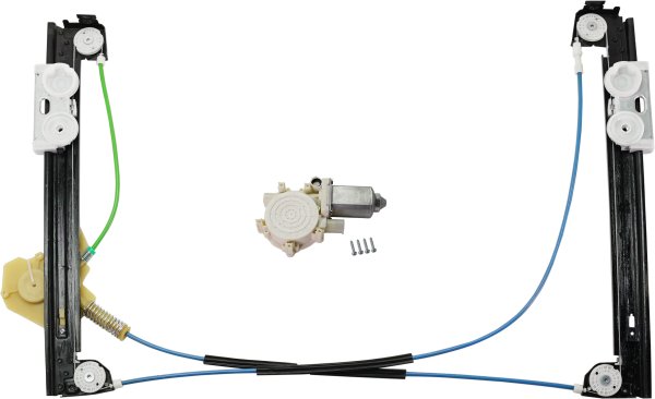 Front Window Regulator Assembly for MINI COOPER Hatchback 2002-2005, Right (Passenger) Side, 2-Piece Kit with Motor, Replacement
