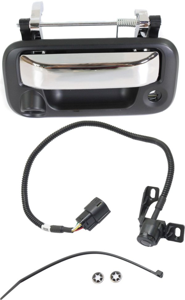 Tailgate Handle Kit for Ford F-150 / Mark LT 2007-2008, Outside, 2-Piece with Back Up Camera, Replacement 